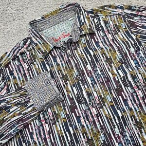 Robert Graham Men's Geometric Button Up Shirt Size Large Statement‎ Designer